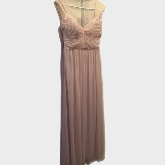 Alfred Sung D705 Chiffon Knit Bridesmaid Dress, Blush Pink, Size 4 - Picture 9 of 9